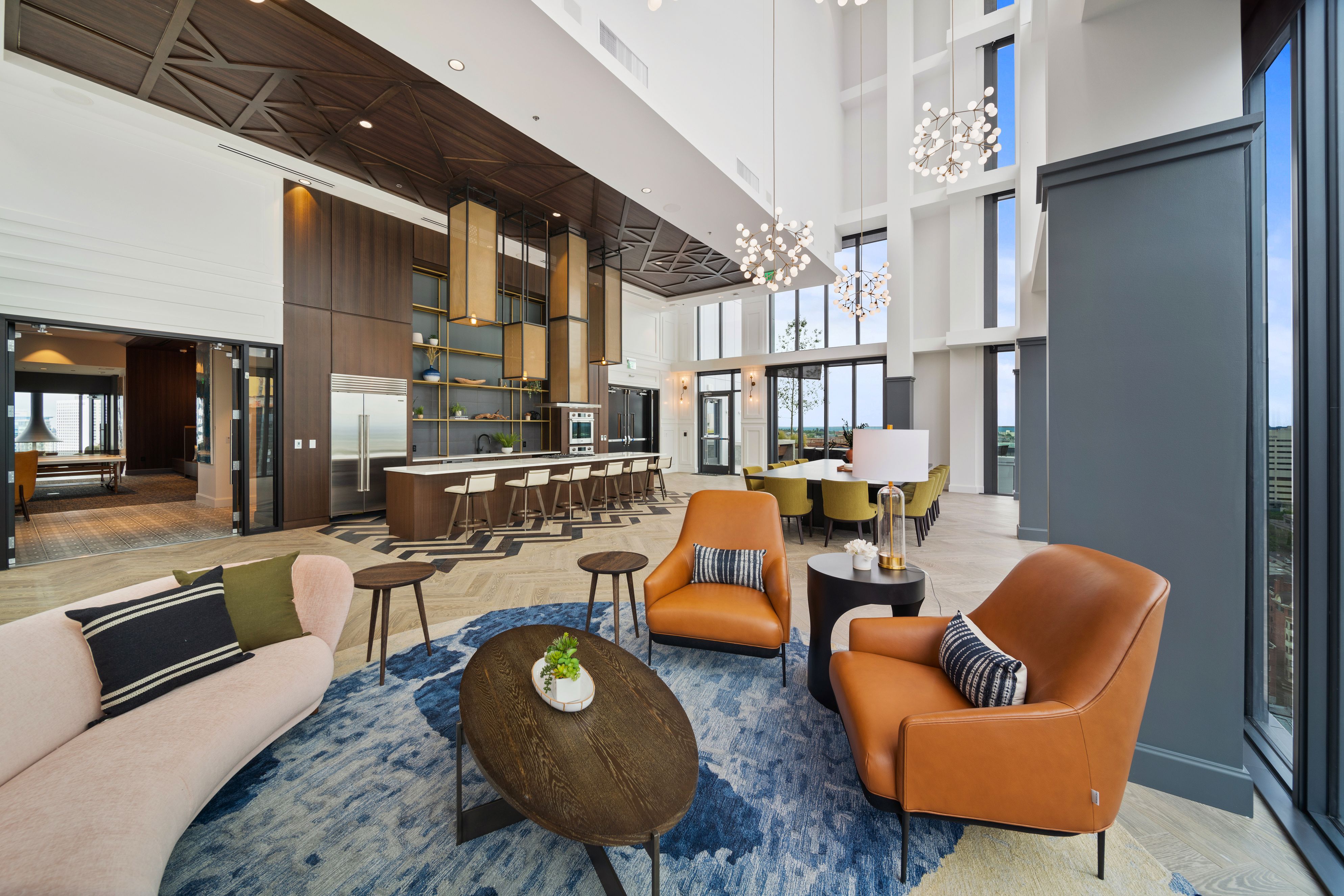 New Seattle Apartments social lounge at Ovation